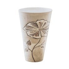 Vase allongé fleuri