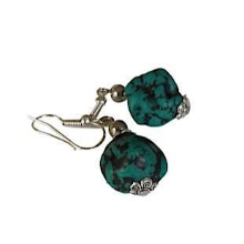 Boucles d'oreilles bleues turquoise