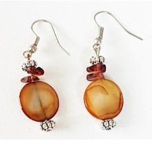 Boucles d'oreilles marrons