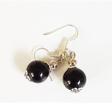 Boucles d'oreilles noires