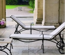 Chaise longue en fer forgé Skin